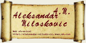 Aleksandar Milošković vizit kartica